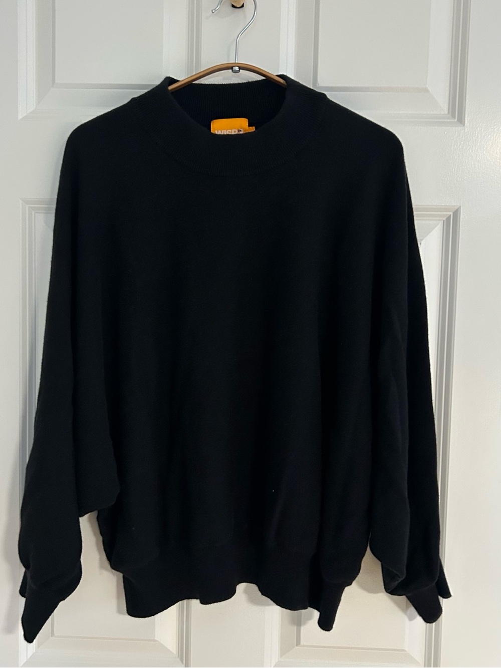 WISPR Bat Wing/Dolman Sleeve Mock Neck Cotton Blend Sweater - Size XL